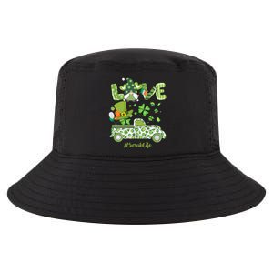 Gnome Shamrock Truck Love Scrub Life Nurse St Patricks Day Cool Comfort Performance Bucket Hat