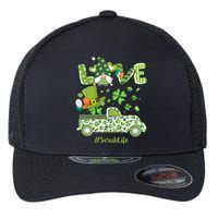 Gnome Shamrock Truck Love Scrub Life Nurse St Patricks Day Flexfit Unipanel Trucker Cap