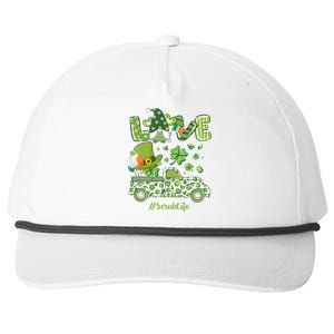 Gnome Shamrock Truck Love Scrub Life Nurse St Patricks Day Snapback Five-Panel Rope Hat