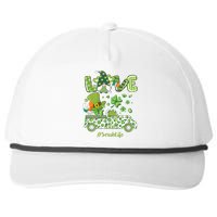 Gnome Shamrock Truck Love Scrub Life Nurse St Patricks Day Snapback Five-Panel Rope Hat