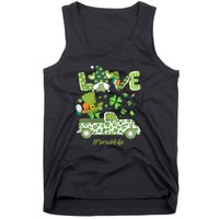 Gnome Shamrock Truck Love Scrub Life Nurse St Patricks Day Tank Top