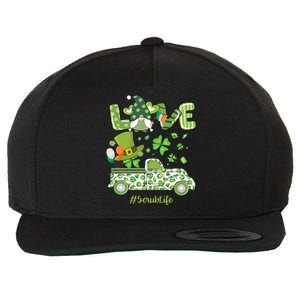 Gnome Shamrock Truck Love Scrub Life Nurse St Patricks Day Wool Snapback Cap