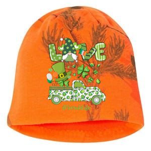 Gnome Shamrock Truck Love Scrub Life Nurse St Patricks Day Kati - Camo Knit Beanie