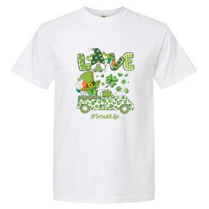 Gnome Shamrock Truck Love Scrub Life Nurse St Patricks Day Garment-Dyed Heavyweight T-Shirt