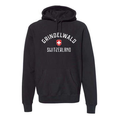 Grindelwald Switzerland T Swiss Flag Grindelwald Premium Hoodie