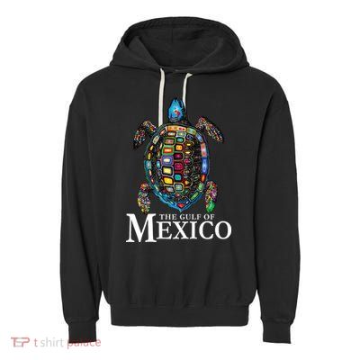 Graphic Sea Turtle Gulf Of Mexico Never Forget Trump Garment-Dyed Fleece Hoodie