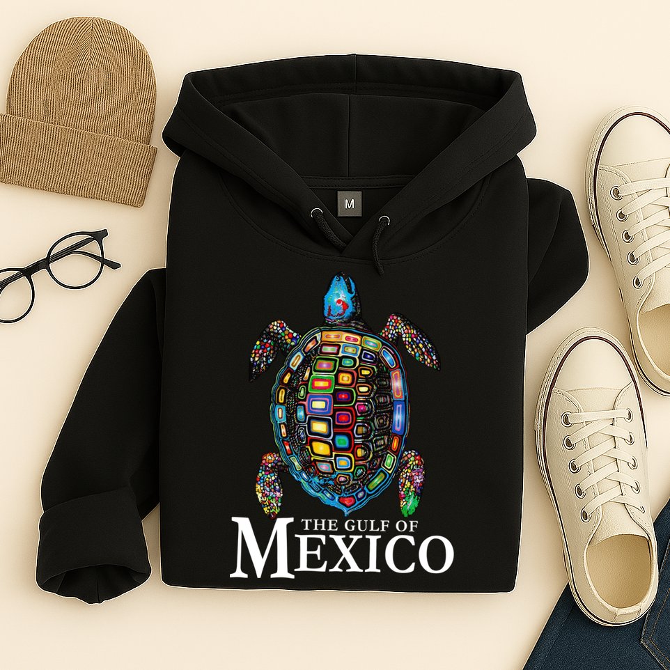 Graphic Sea Turtle Gulf Of Mexico Never Forget Trump Hoodie