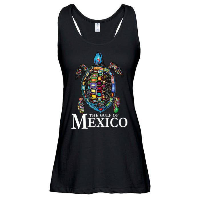 Graphic Sea Turtle Gulf Of Mexico Never Forget Trump Ladies Essential Flowy Tank