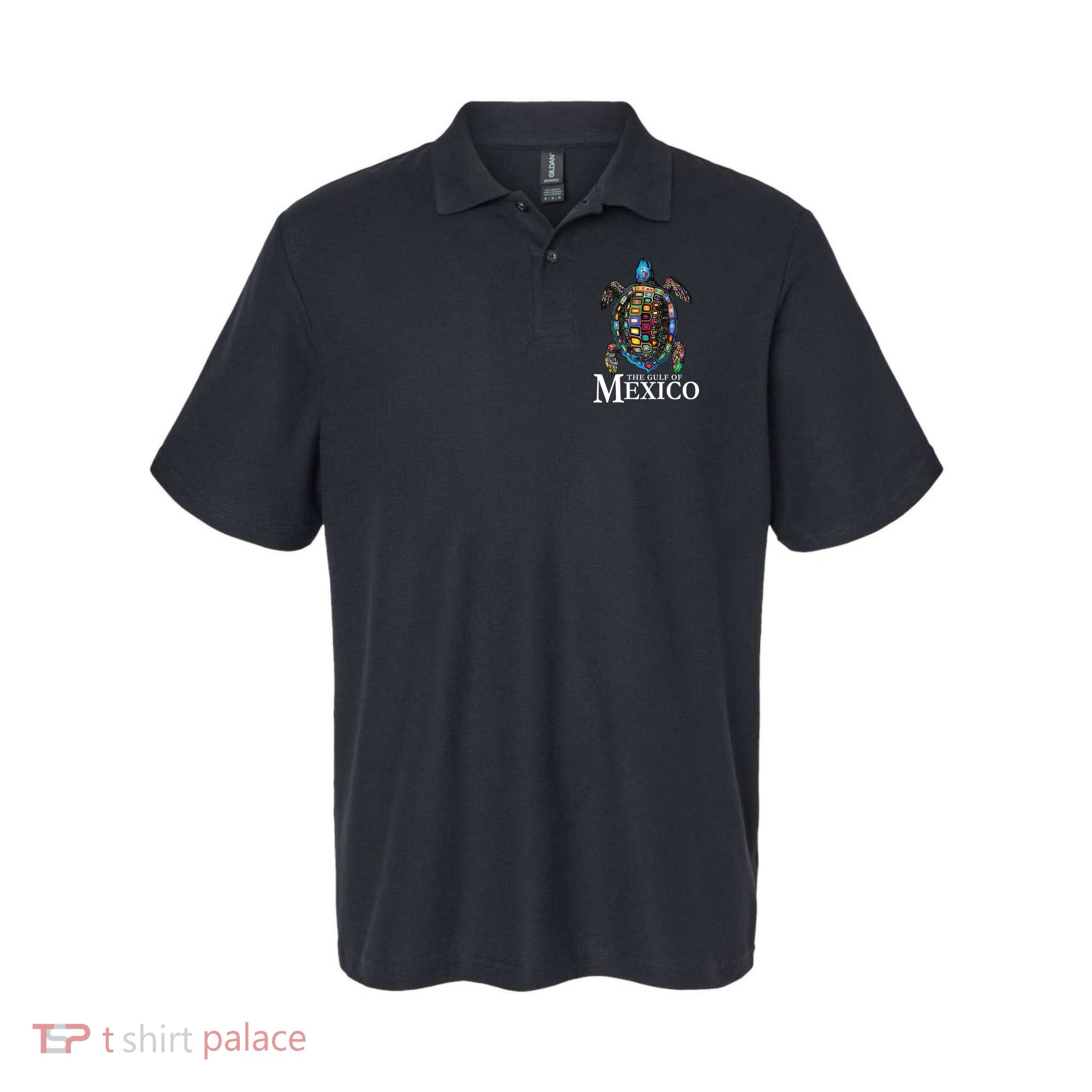 Graphic Sea Turtle Gulf Of Mexico Never Forget Trump Softstyle Adult Sport Polo