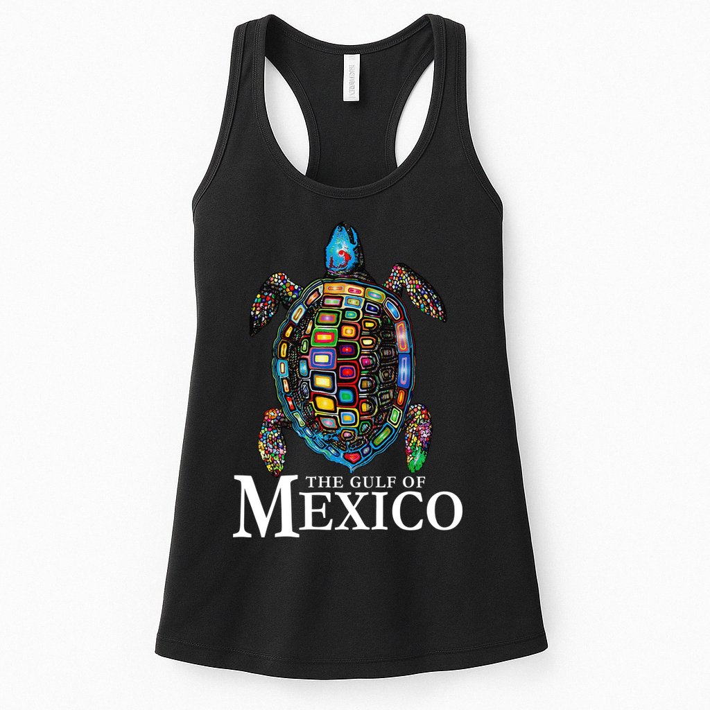 Graphic Sea Turtle Gulf Of Mexico Never Forget Trump Womens Tank Top