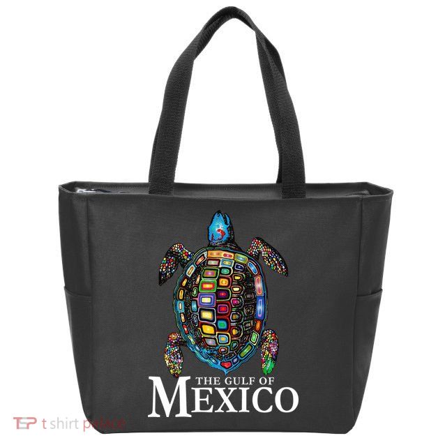 Graphic Sea Turtle Gulf Of Mexico Never Forget Trump Zip Tote Bag