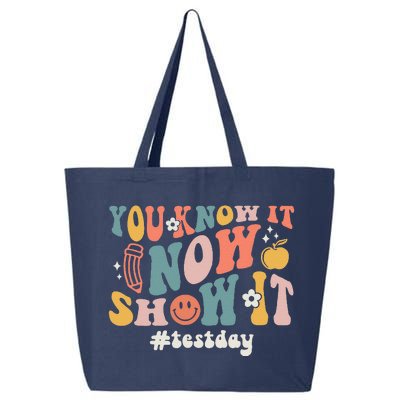 Groovy State Testing Day Teacher You Know It Now Show It 25L Jumbo Tote