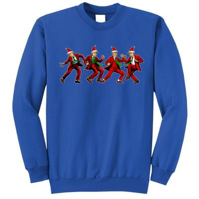 Group Santa Trump Dancing Xmas Funny President Supporter Great Gift Tall Sweatshirt