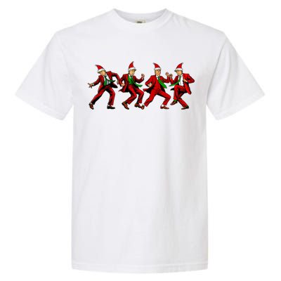 Group Santa Trump Dancing Xmas Funny President Supporter Great Gift Garment-Dyed Heavyweight T-Shirt