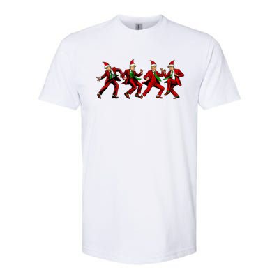 Group Santa Trump Dancing Xmas Funny President Supporter Great Gift Softstyle CVC T-Shirt