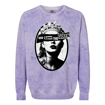 God Save The Queen God Save Queen Reputation Era Inspired Colorblast Crewneck Sweatshirt