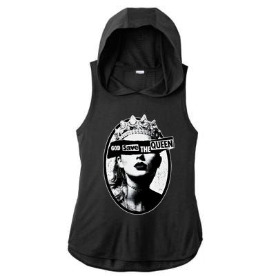 God Save The Queen God Save Queen Reputation Era Inspired Ladies PosiCharge Tri-Blend Wicking Draft Hoodie Tank