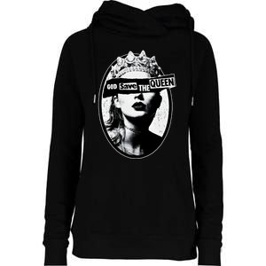 God Save The Queen God Save Queen Reputation Era Inspired Womens Funnel Neck Pullover Hood