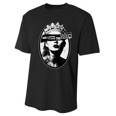 God Save The Queen God Save Queen Reputation Era Inspired Performance Sprint T-Shirt