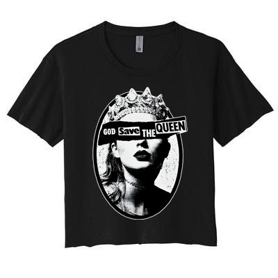 God Save The Queen God Save Queen Reputation Era Inspired Women's Crop Top Tee