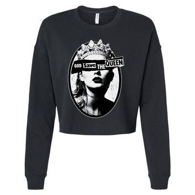 God Save The Queen God Save Queen Reputation Era Inspired Cropped Pullover Crew