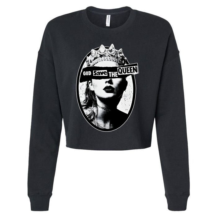 God Save The Queen God Save Queen Reputation Era Inspired Cropped Pullover Crew