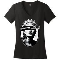 God Save The Queen God Save Queen Reputation Era Inspired Women's V-Neck T-Shirt