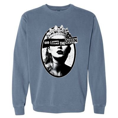 God Save The Queen God Save Queen Reputation Era Inspired Garment-Dyed Sweatshirt