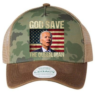 God Save The Queen Man Funny Joe Biden Legacy Tie Dye Trucker Hat