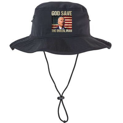 God Save The Queen Man Funny Joe Biden Bucket Hat
