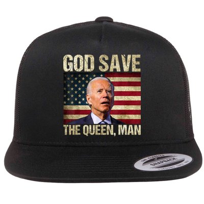 God Save The Queen Man Funny Joe Biden Flatbill Hat