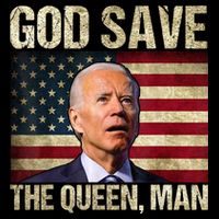 God Save The Queen Man Funny Joe Biden 16 in Basic Backpack