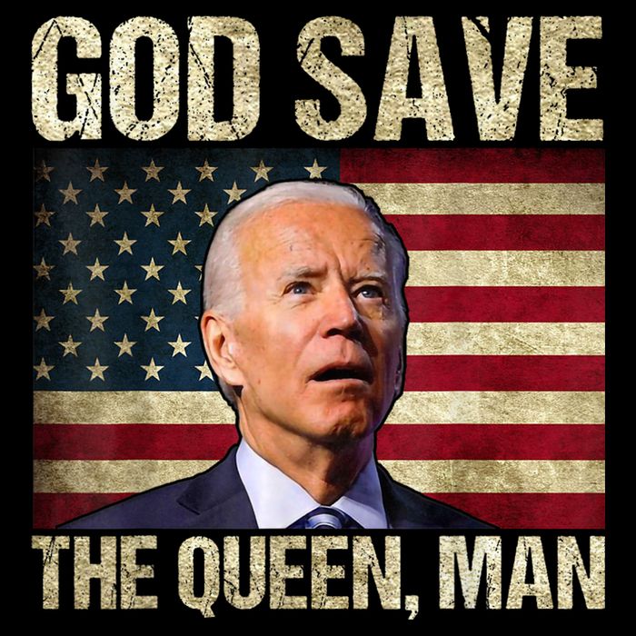 God Save The Queen Man Funny Joe Biden 16 in Basic Backpack