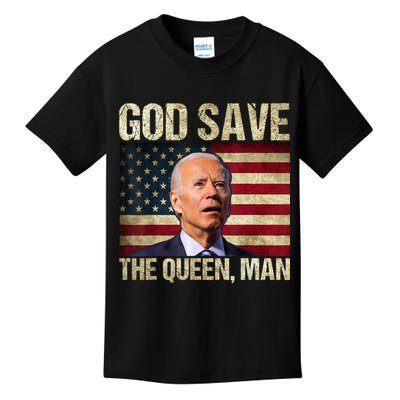God Save The Queen Man Funny Joe Biden Kids T-Shirt