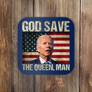 God Save The Queen Man Funny Joe Biden Coaster