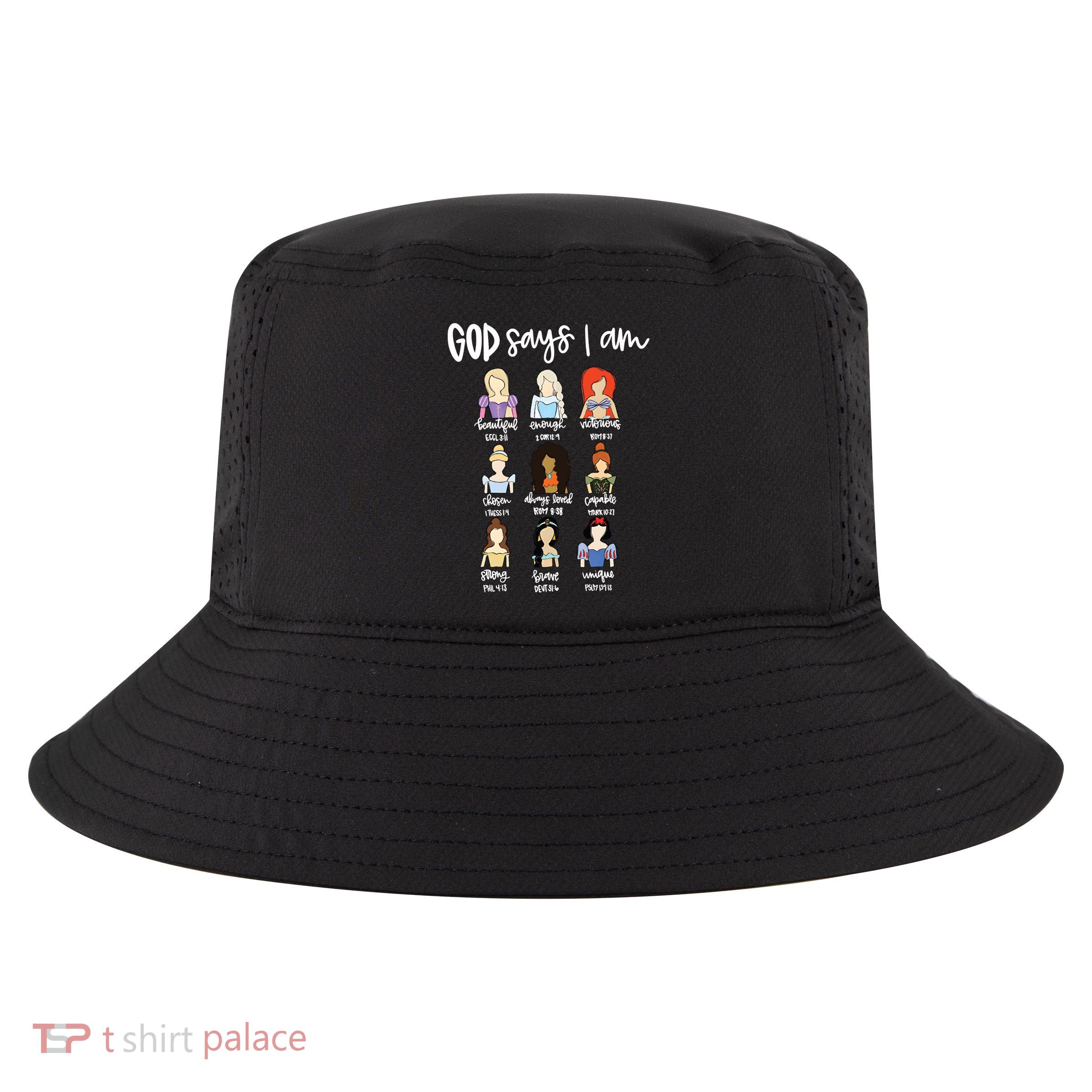 God Says That I Am Princess Squad Cool Comfort Performance Bucket Hat