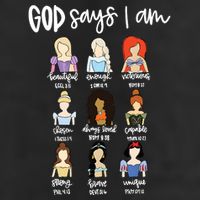God Says That I Am Princess Squad 7 Panel Mesh Trucker Snapback Hat