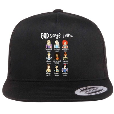 God Says That I Am Princess Squad Flatbill Hat