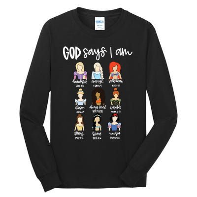 God Says That I Am Princess Squad Tall Long Sleeve T-Shirt