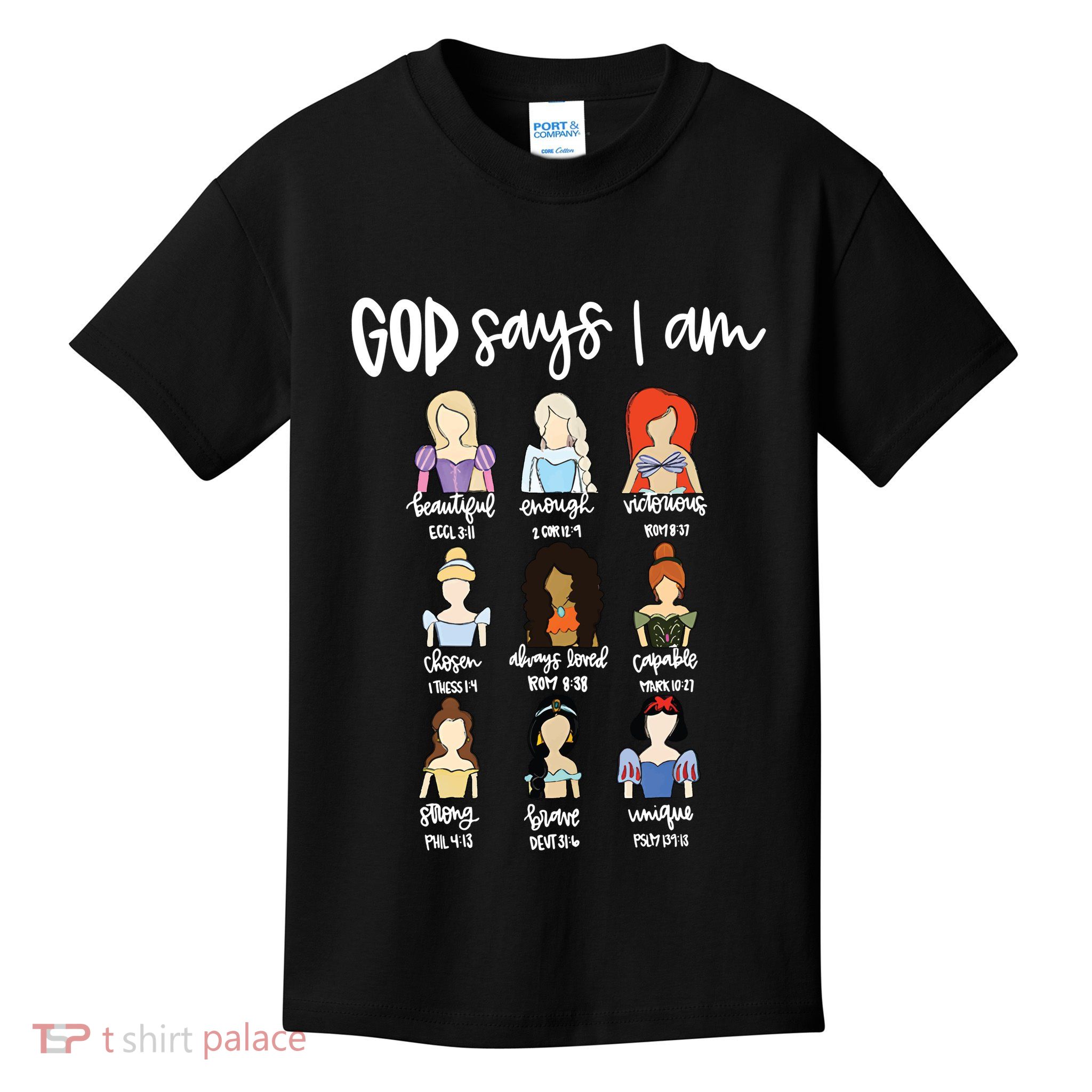 God Says That I Am Princess Squad Kids T-Shirt
