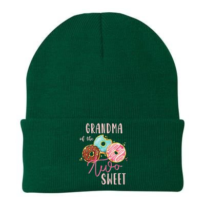 Grandma Sweet Two Donut Birthday Party Theme Knit Cap Winter Beanie