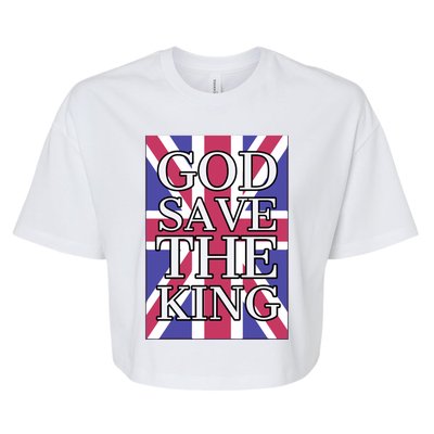 God Save The King British Royal Family Uk Union Jack Flag Gift Bella+Canvas Jersey Crop Tee