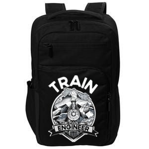 Goth Steam Train Engineer Railroad Worker Model Railway Fan Impact Tech Backpack