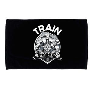 Goth Steam Train Engineer Railroad Worker Model Railway Fan Microfiber Hand Towel