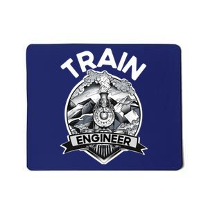 Goth Steam Train Engineer Railroad Worker Model Railway Fan Mousepad