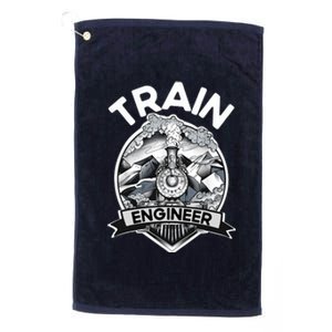 Goth Steam Train Engineer Railroad Worker Model Railway Fan Platinum Collection Golf Towel