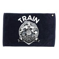 Goth Steam Train Engineer Railroad Worker Model Railway Fan Grommeted Golf Towel