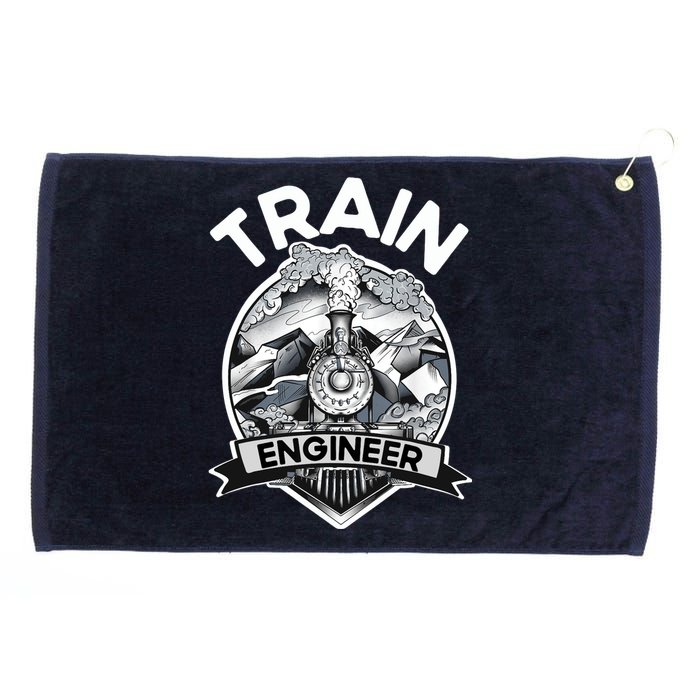 Goth Steam Train Engineer Railroad Worker Model Railway Fan Grommeted Golf Towel