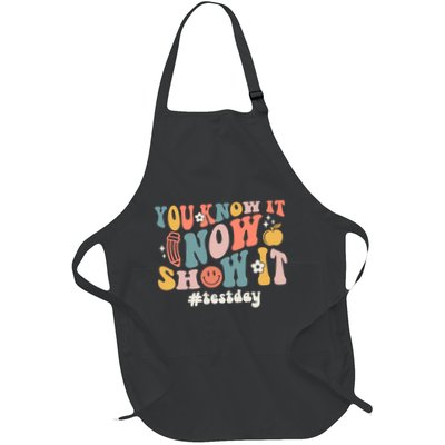 Groovy State Testing Day Teacher You Know It Now Show It Full-Length Apron With Pockets