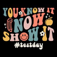 Groovy State Testing Day Teacher You Know It Now Show It Drawstring Bag